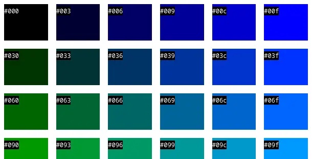 Web colors.